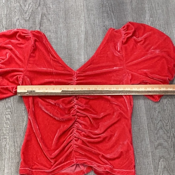 NWT Free People Cupcake Velvet Short Sleeve Top Size Large - Picture 7 of 10